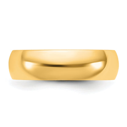 10K Yellow Gold 10Ky 5.5mm Lightweight Comfort Fit Band Size 9.5