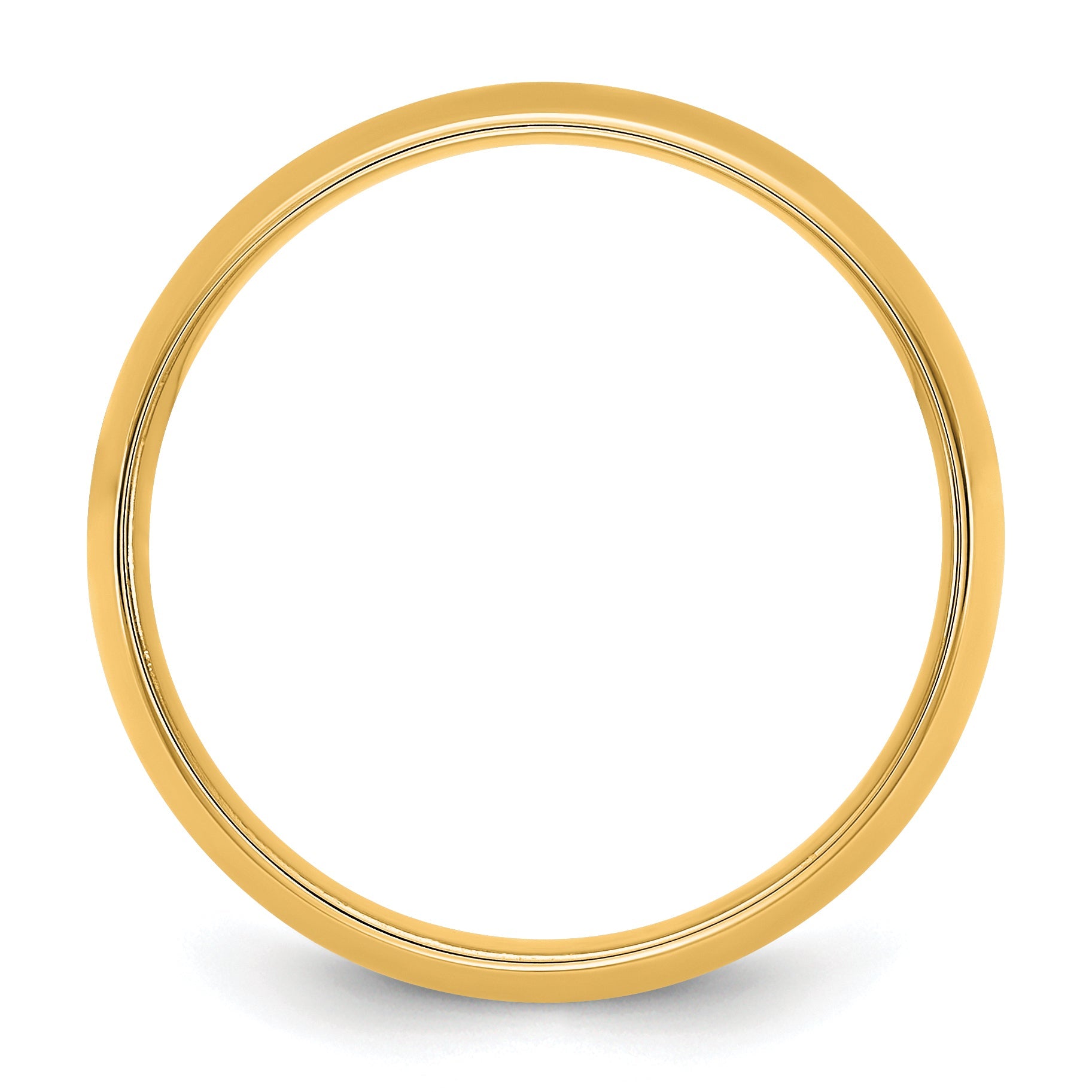 10K Yellow Gold 10Ky 6.5mm Lightweight Comfort Fit Band Size 11.5