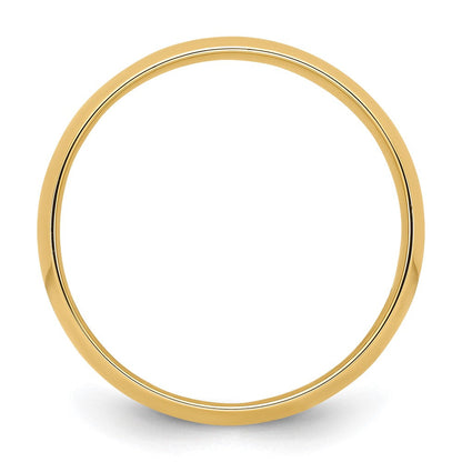 14k Yellow Gold 7mm Lightweight Comfort Fit Wedding Band Ring
