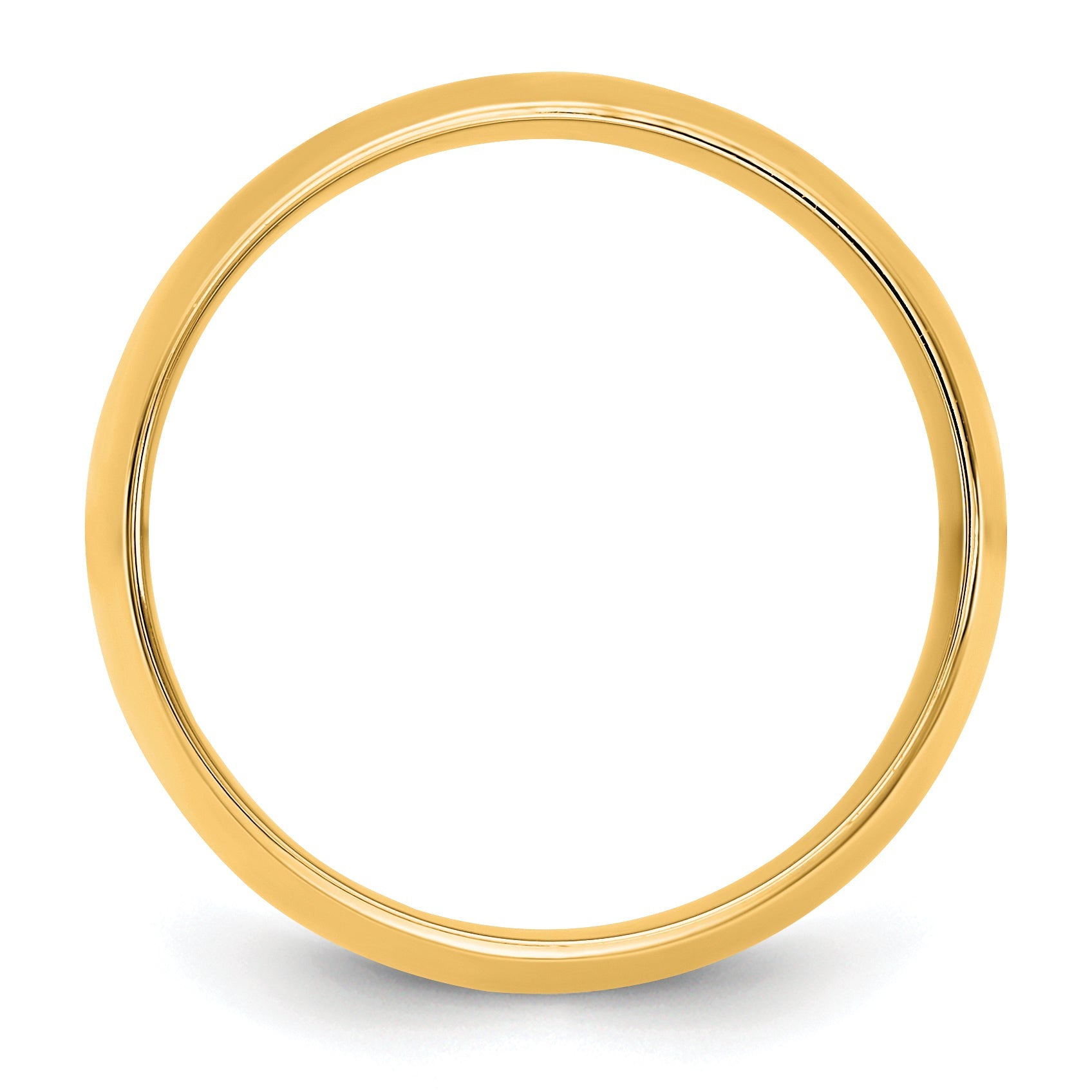 10K Yellow Gold 10Ky 9mm Lightweight Comfort Fit Band Size 4