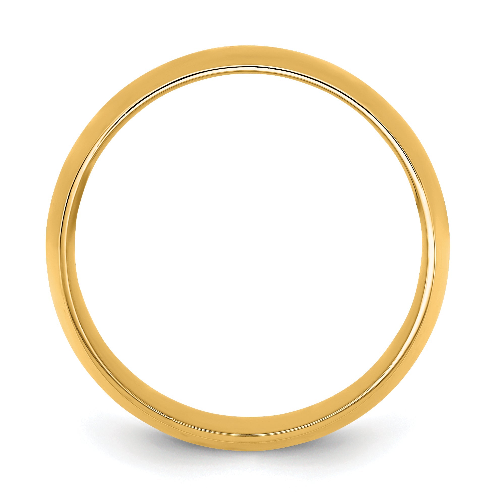 10K Yellow Gold 10Ky 10mm Lightweight Comfort Fit Band Size 10