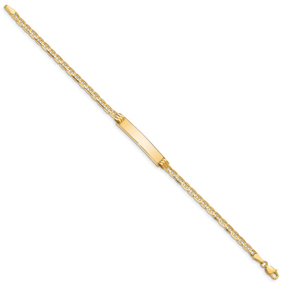 7 Inch 14K Anchor Id Bracelet