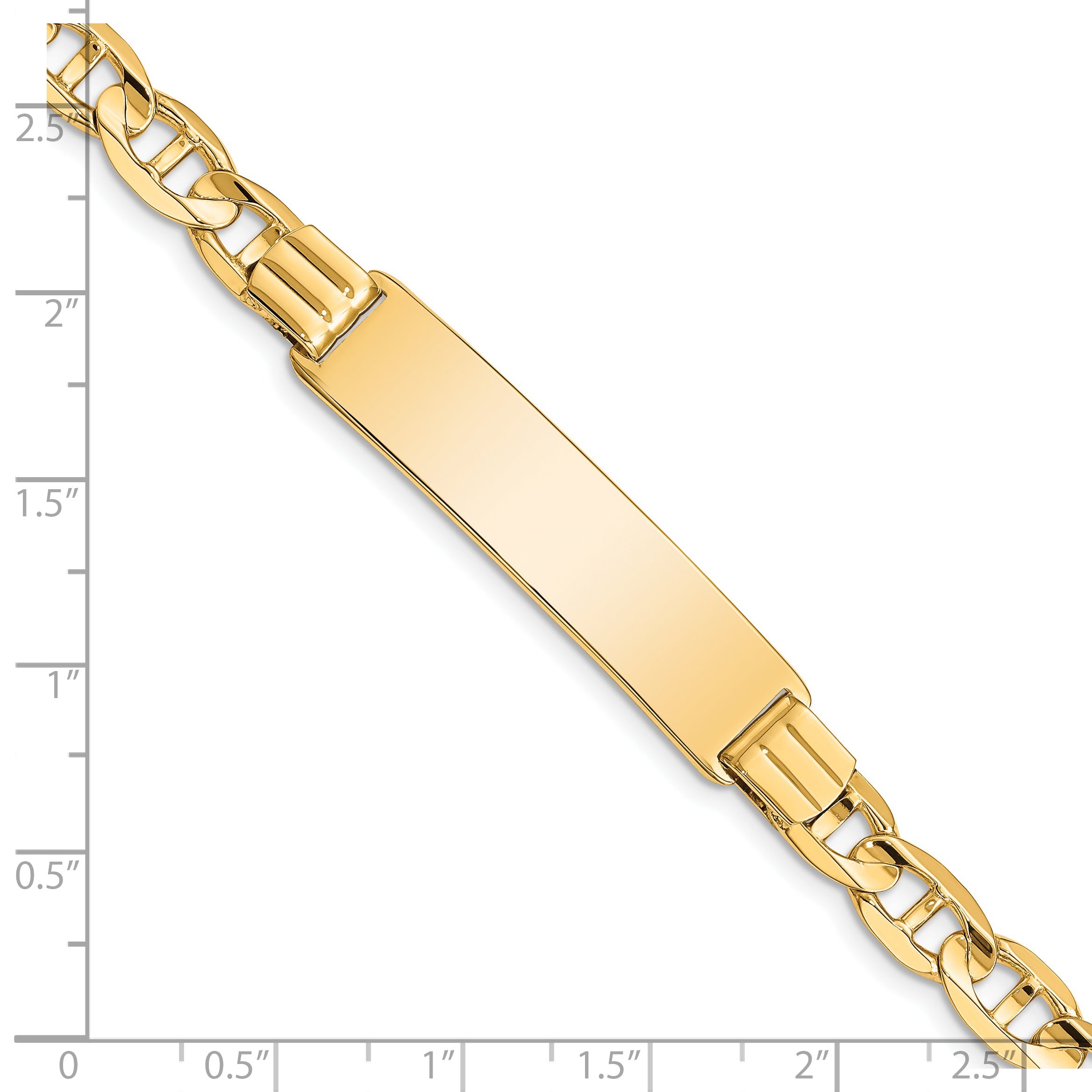 8 Inch 14K Anchor Id Bracelet