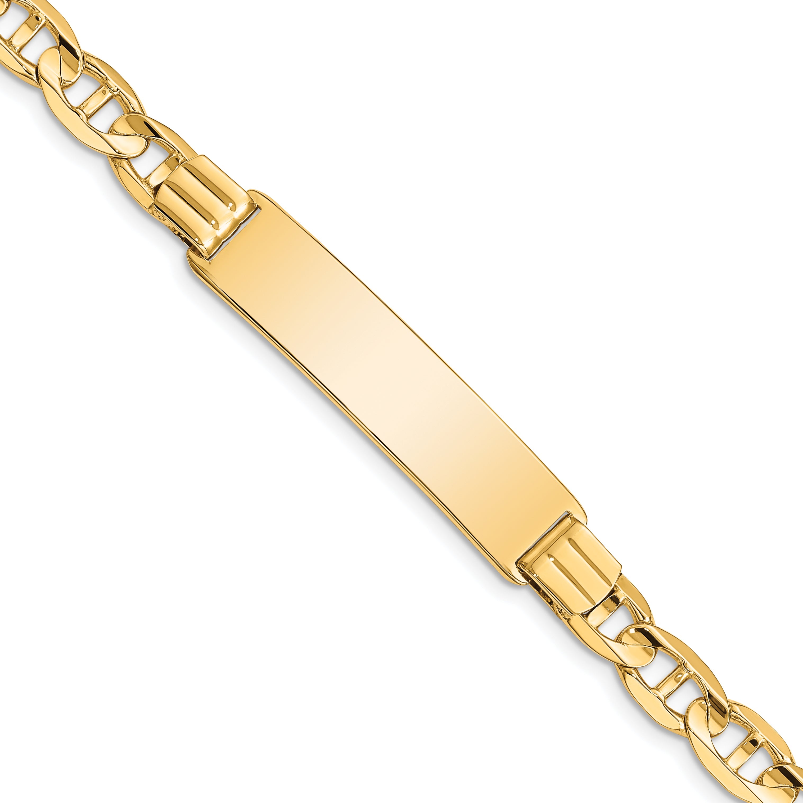 8 Inch 14K Anchor Id Bracelet