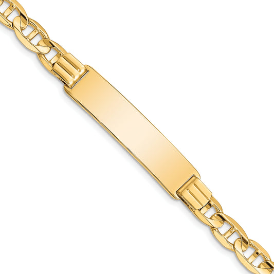 8 Inch 14K Anchor Id Bracelet