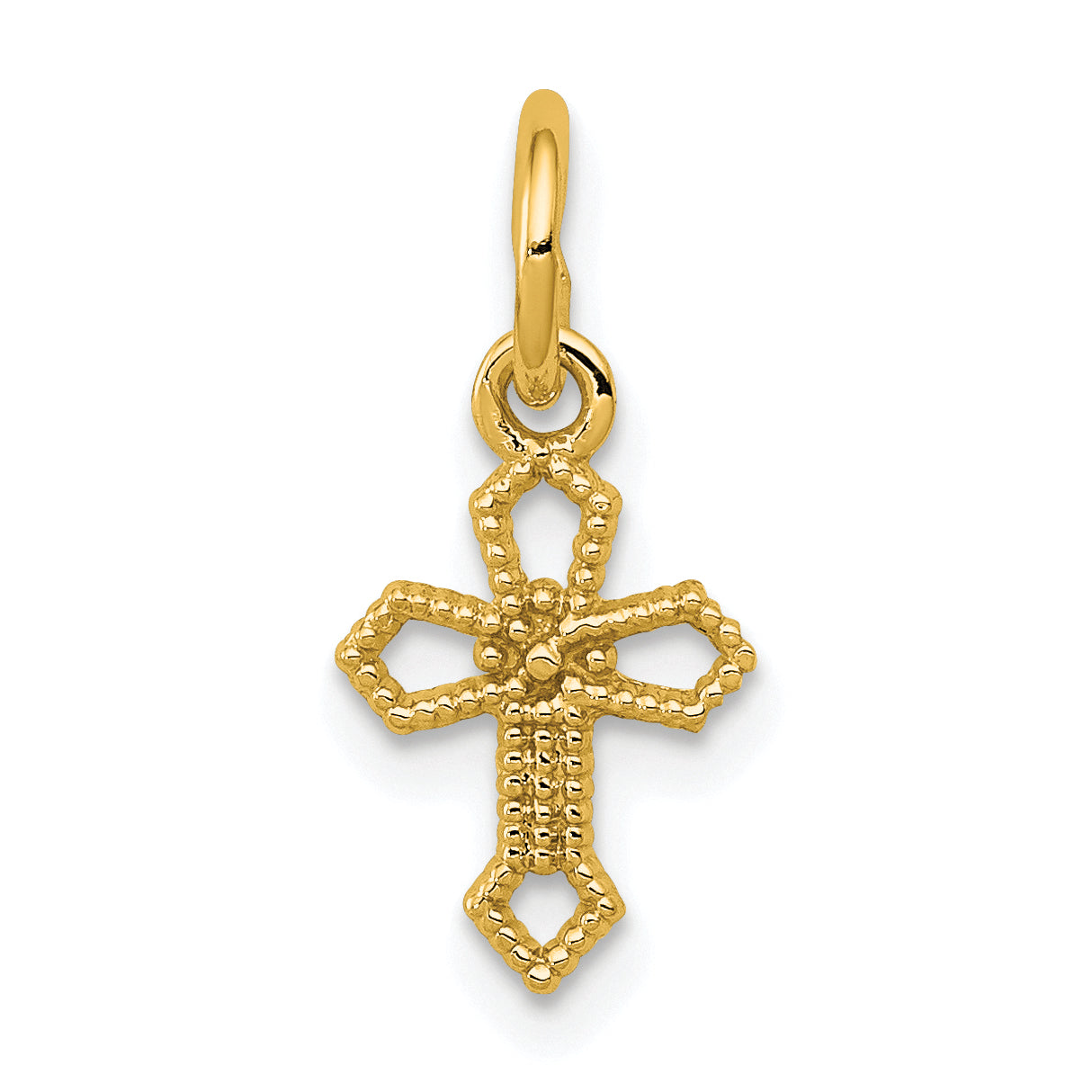 14K Yellow Gold Passion Cross Charm