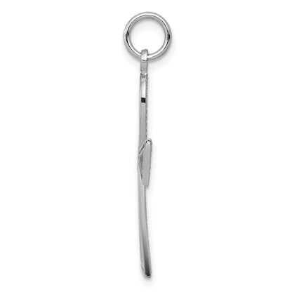 14K White Gold Ankh Cross Pendant