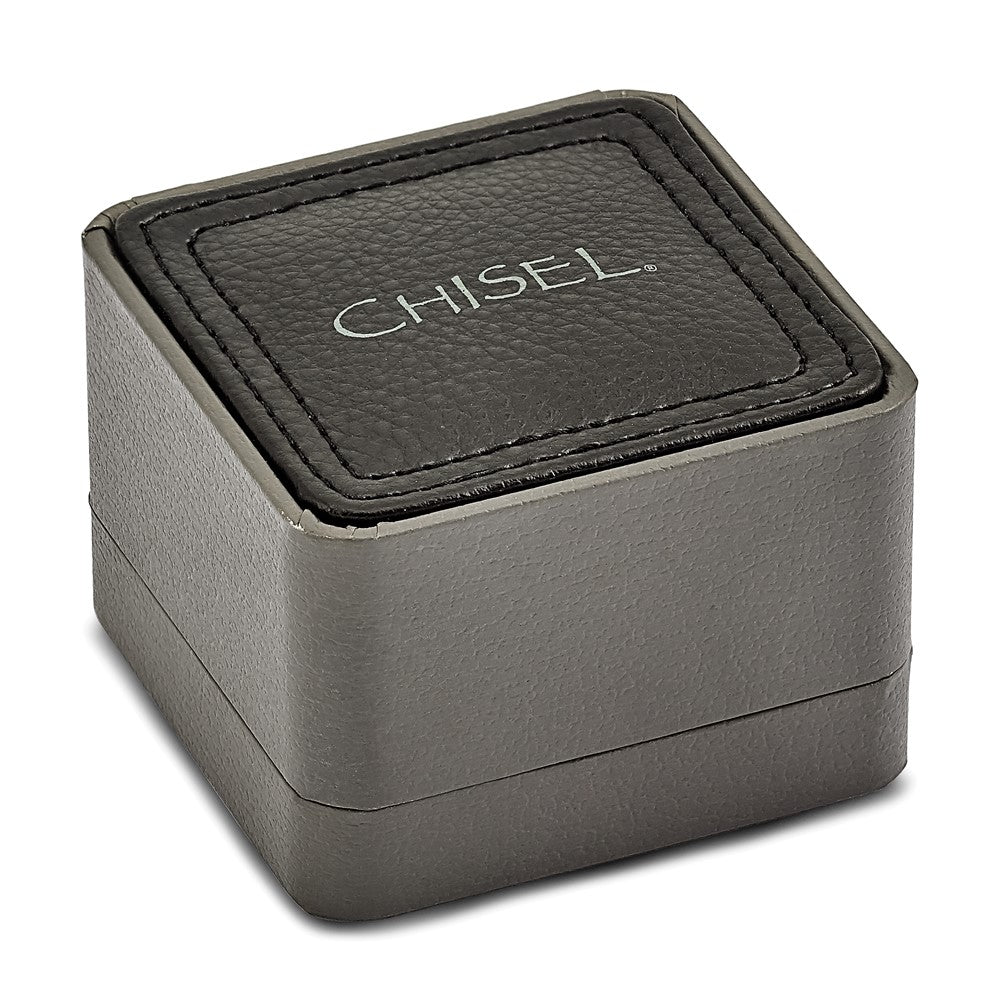 Stainless Steel Chisel Polished Oval Cufflinks