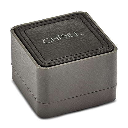 Stainless Steel Chisel Polished Oval Cufflinks