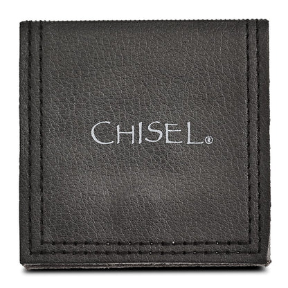 Stainless Steel Polished Black Ip Plated Druzy And Crystal Ring