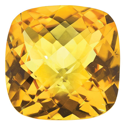 Gemstone Citrine Aa Quality 8mm Antique Cushion Checkerboard