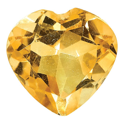 Gemstone Citrine Aa Quality 7mm Heart