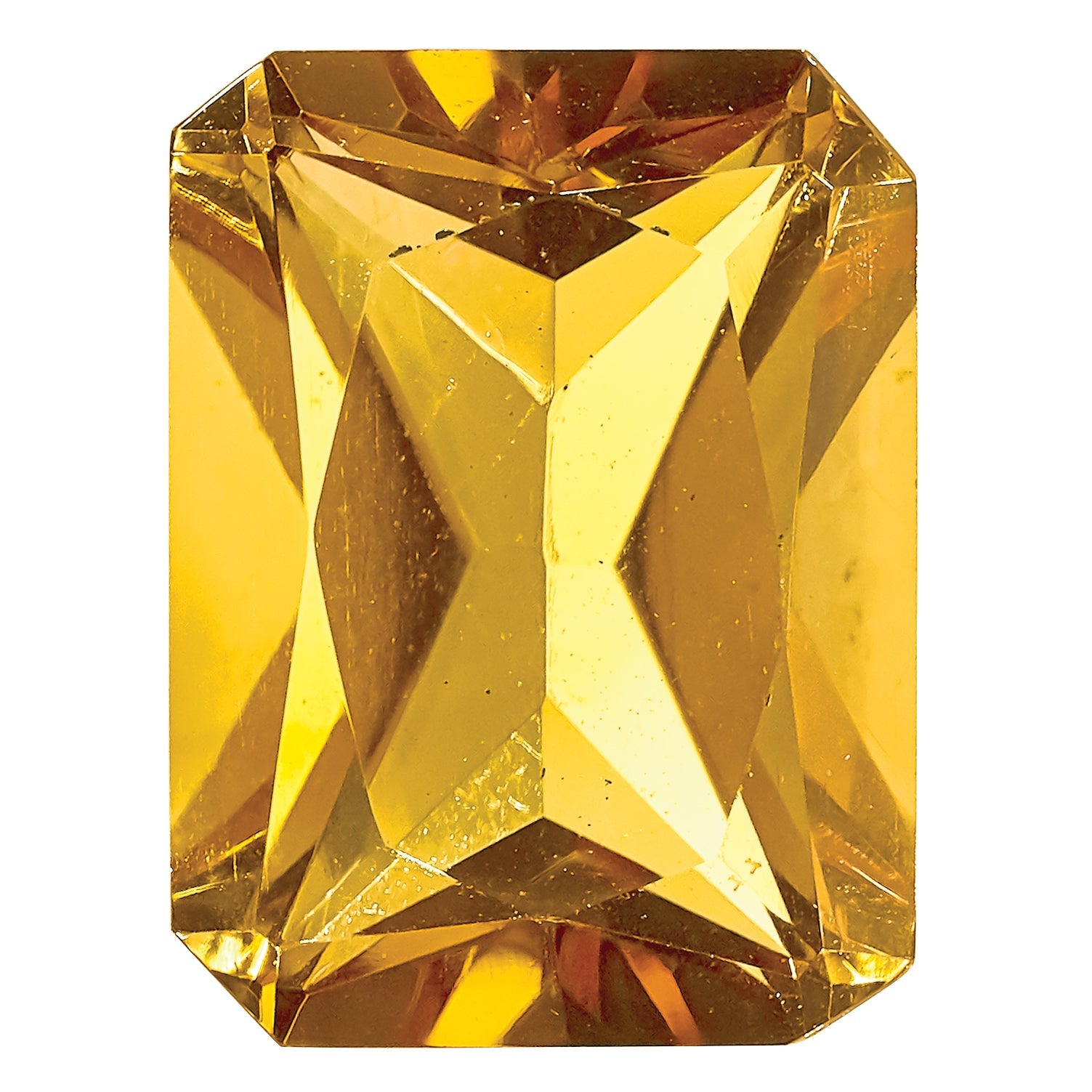 Gemstone Citrine Aa Quality 8X6mm Emerald Radiant-Cut