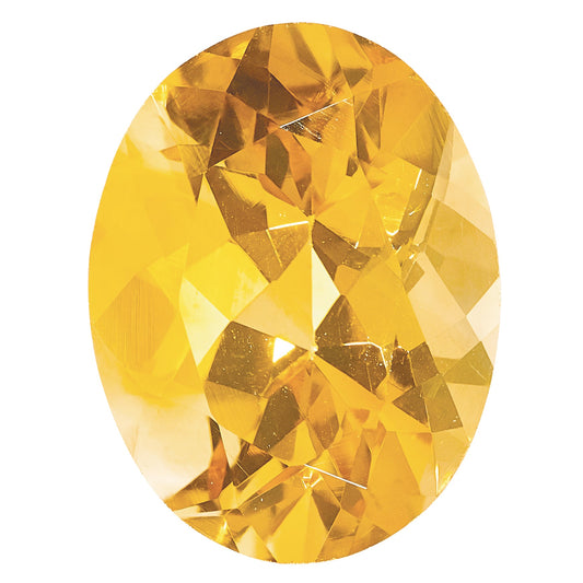 Gemstone Citrine A Quality 20X10mm Oval