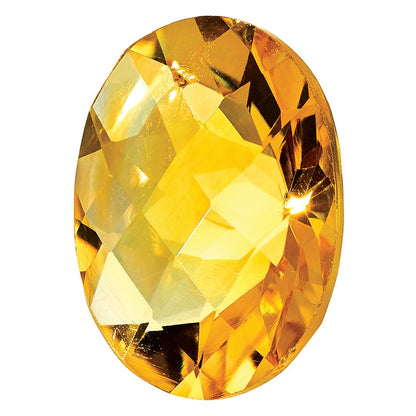Gemstone Citrine Aa Quality 9X7mm Oval Checkerboard