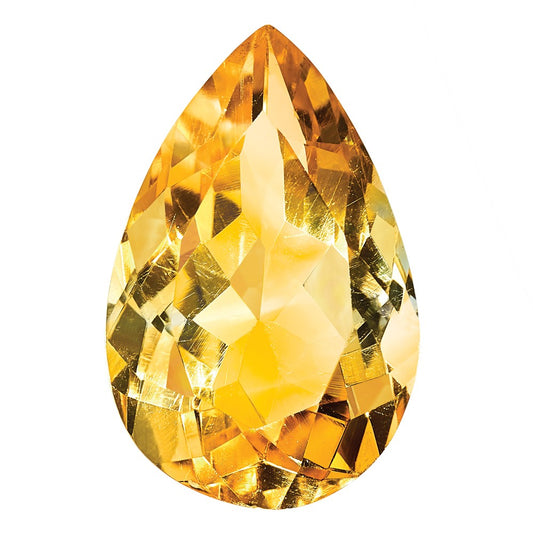 Gemstone Citrine Aa Quality 9X6mm Pear