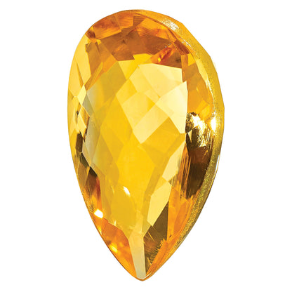 Gemstone Citrine Aa Quality 12X8mm Pear Checkerboard