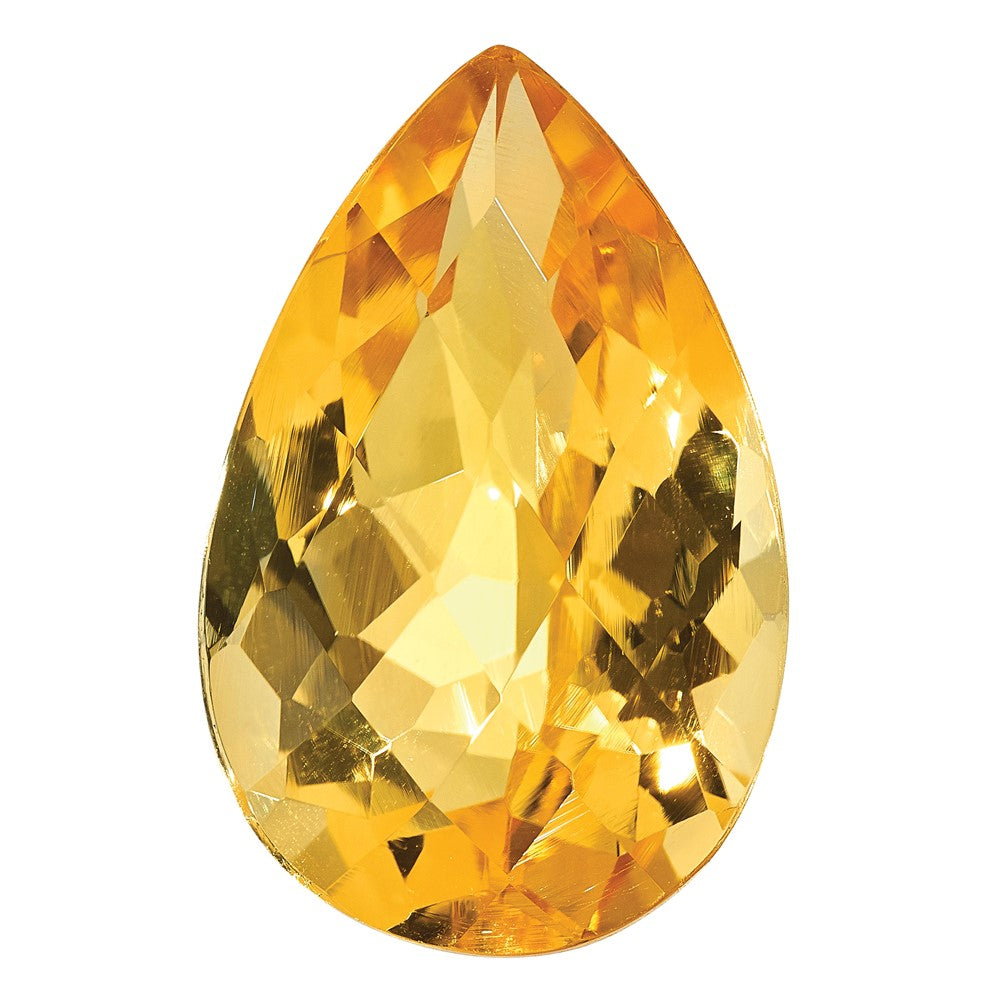 Gemstone Citrine Aa Quality 7X5mm Pear Checkerboard
