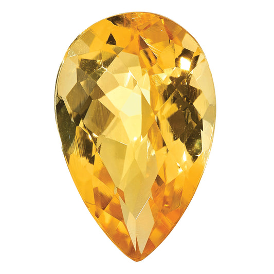 Gemstone Citrine Aa Quality 7X5mm Pear Checkerboard