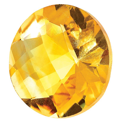 Gemstone Citrine Aa Quality 9mm Round Checkerboard