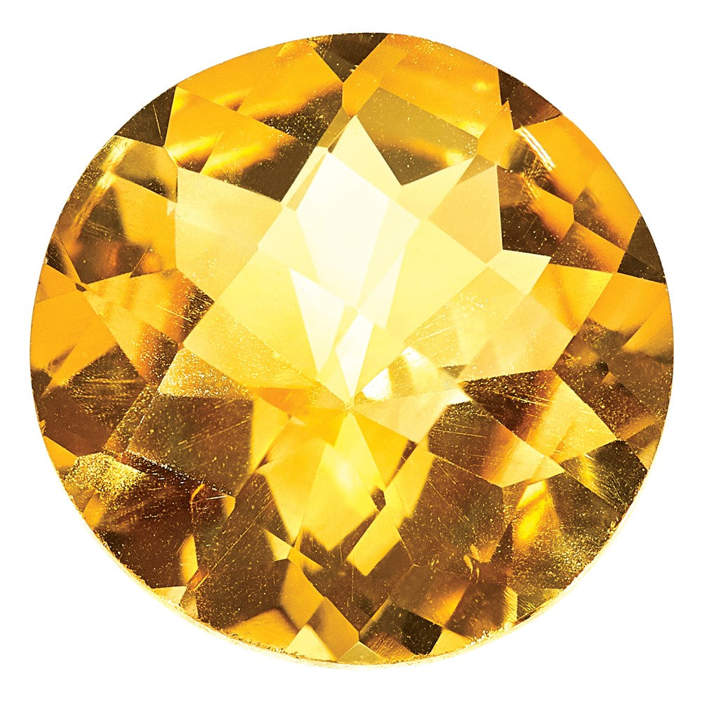 Gemstone Citrine Aa Quality 6mm Round Checkerboard