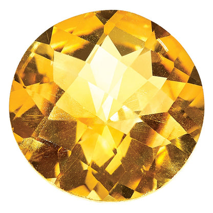 Gemstone Citrine Aa Quality 6mm Round Checkerboard