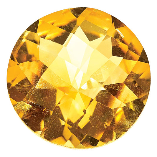 Gemstone Citrine Aa Quality 6mm Round Checkerboard