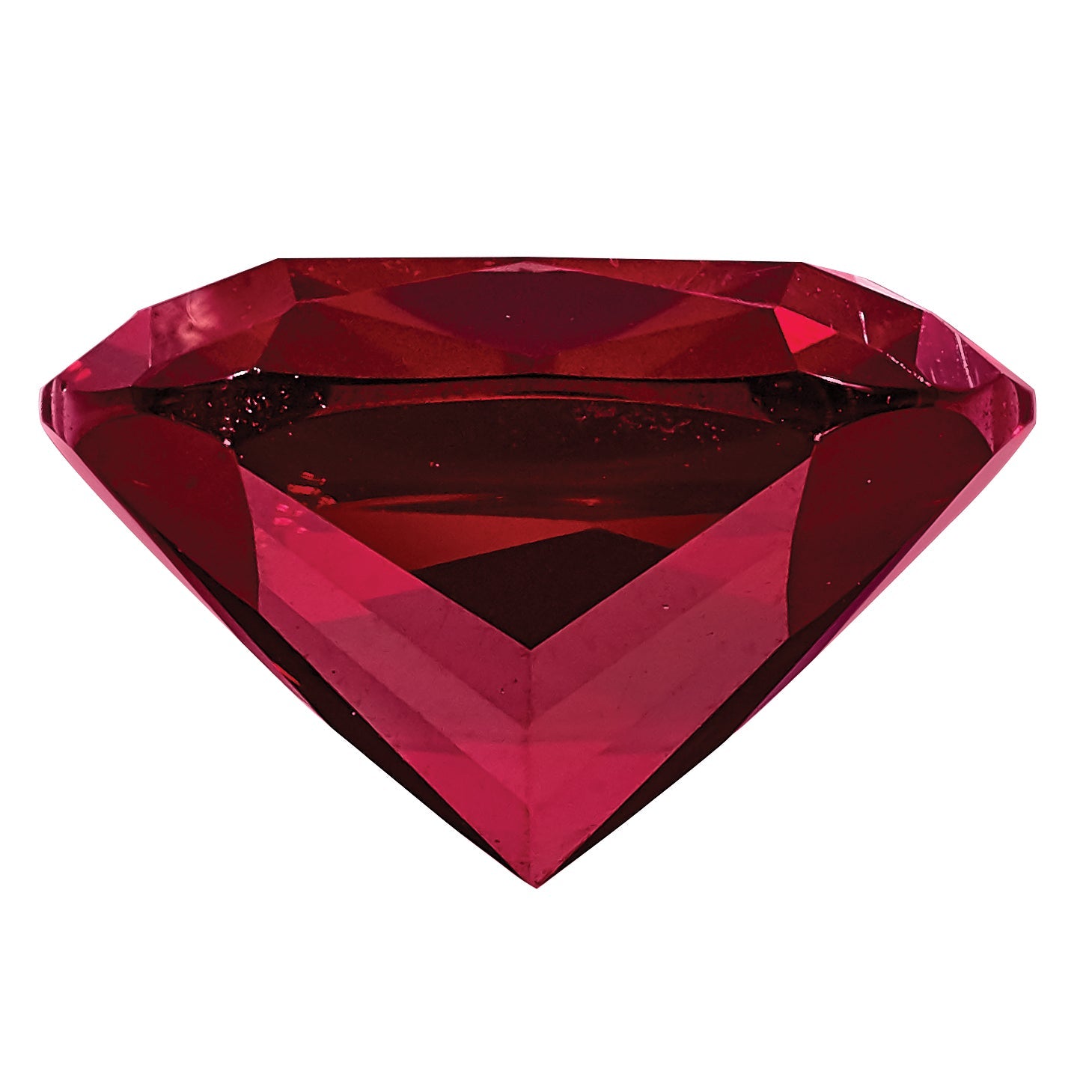 Gemstone Created Ruby 8mm Antique Cushion