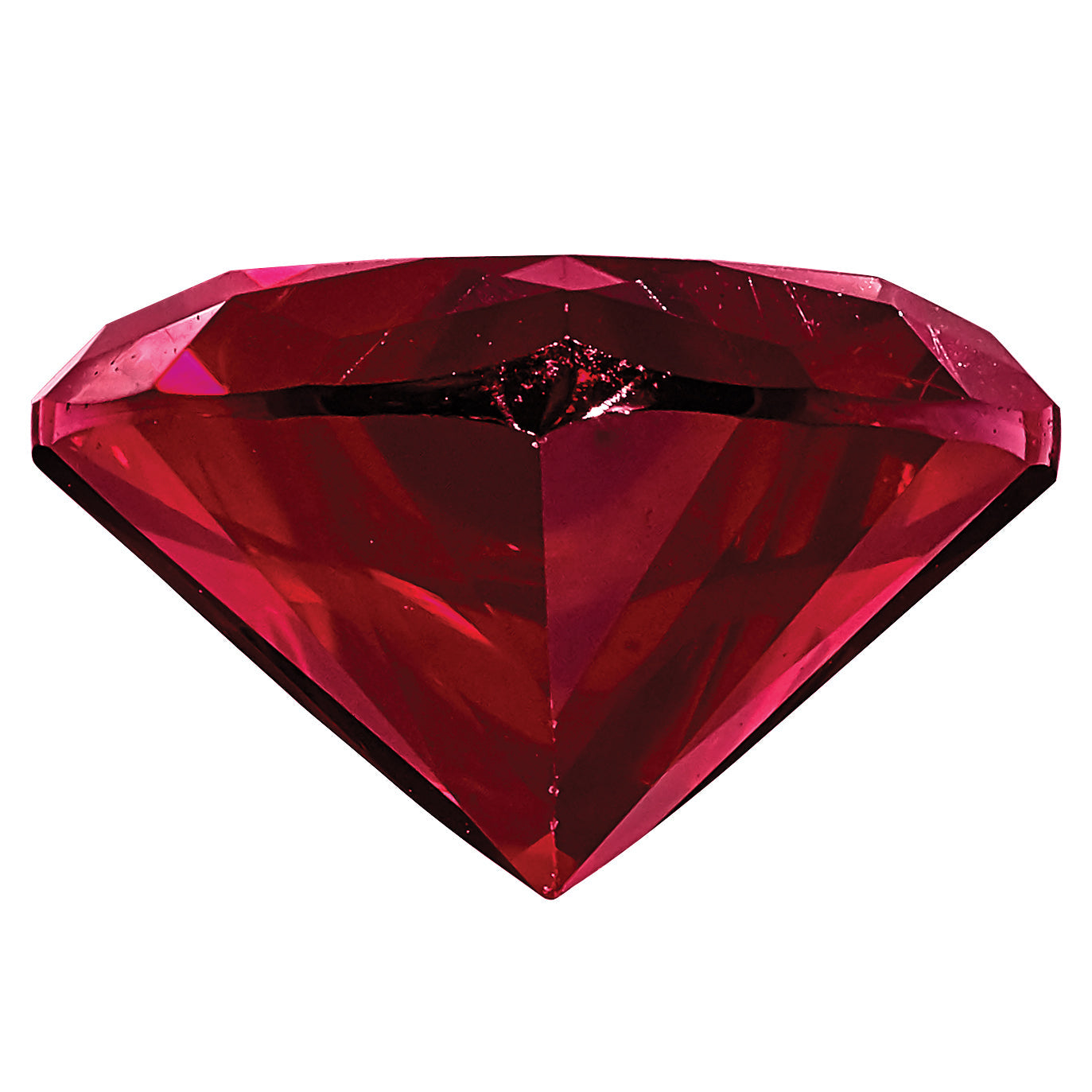 Gemstone Created Ruby 7mm Heart