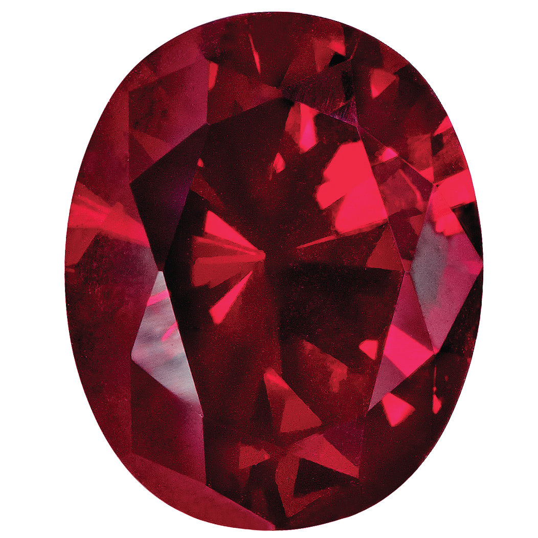 Gemstone Created Ruby 7X5mm Oval