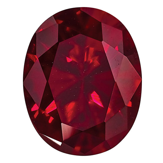 Gemstone Created Ruby 10X8mm Oval