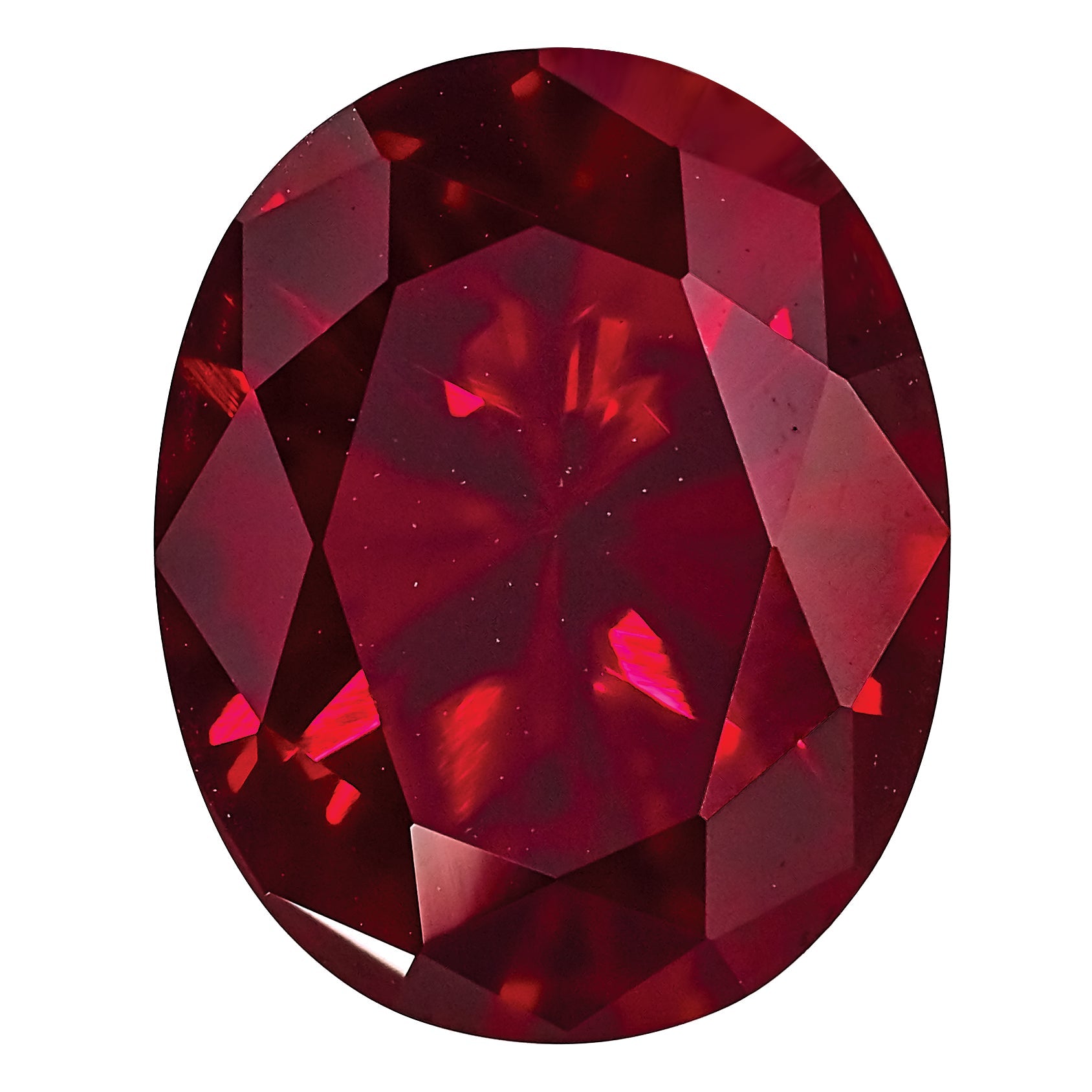 Gemstone Created Ruby 8X6mm Oval