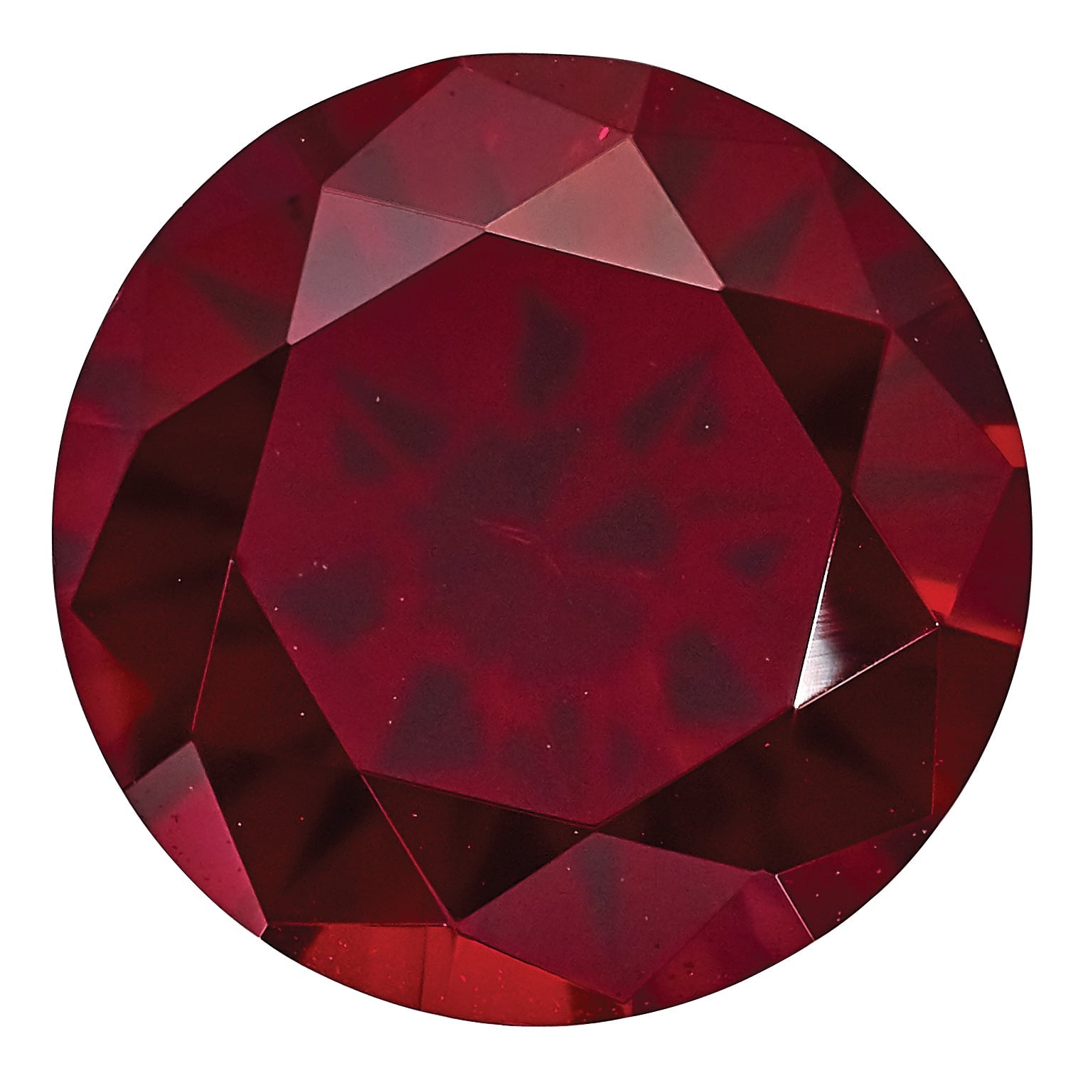 Gemstone Created Ruby 6.5mm Round