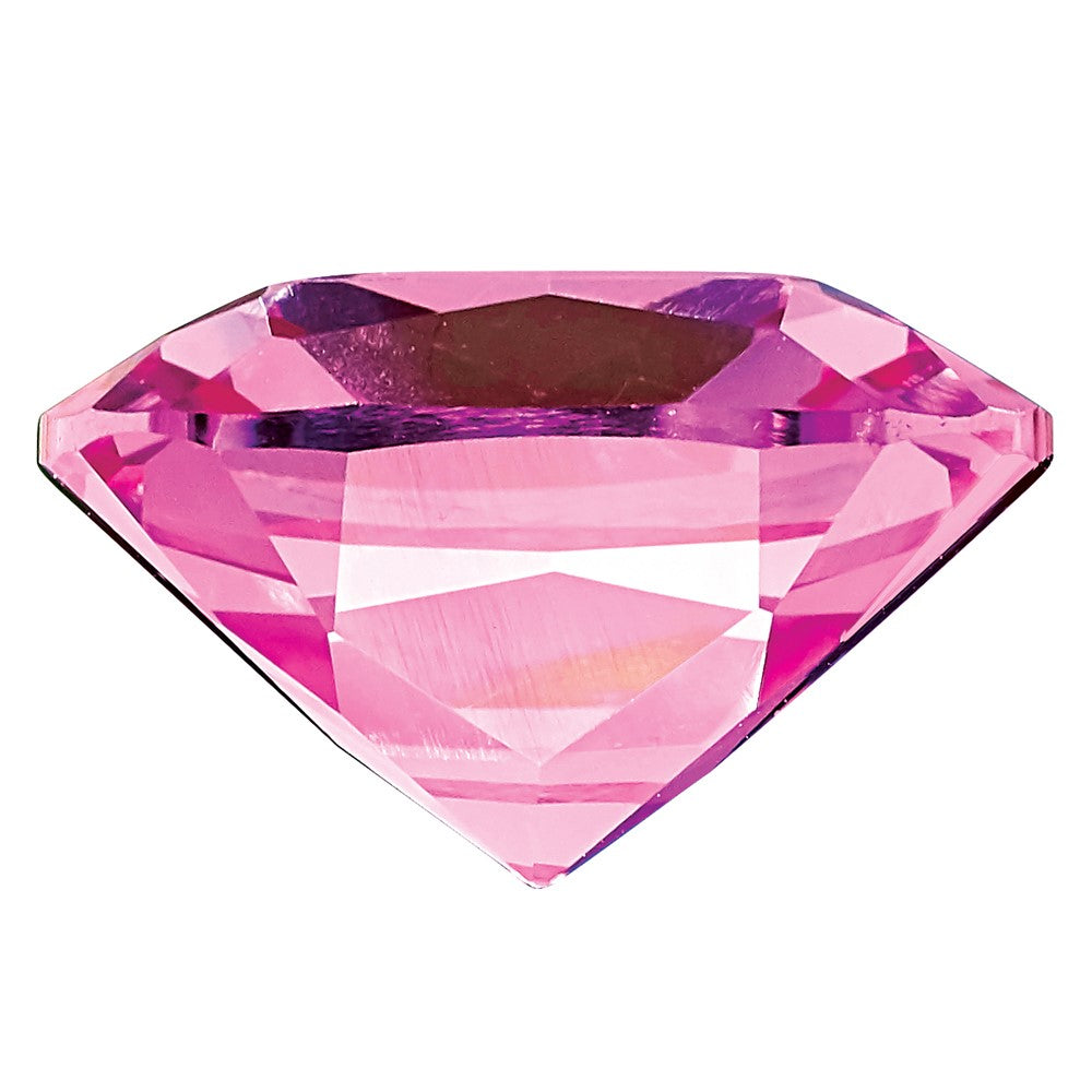 Gemstone Created Pink Sapphire 8mm Antique Cushion