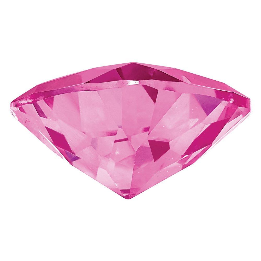 Gemstone Created Pink Sapphire 7mm Antique Cushion
