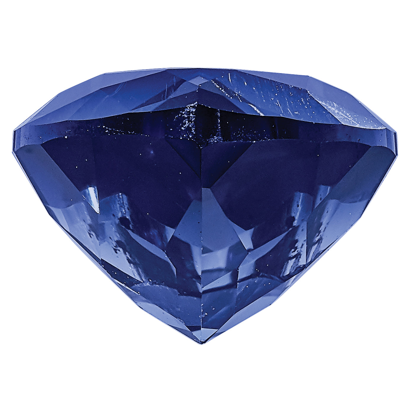 Gemstone Created Blue Sapphire 6mm Heart