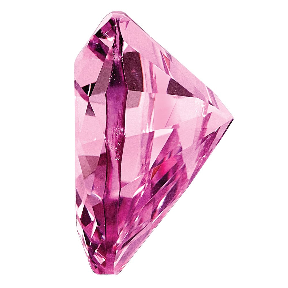 Gemstone Created Pink Sapphire 6mm Heart