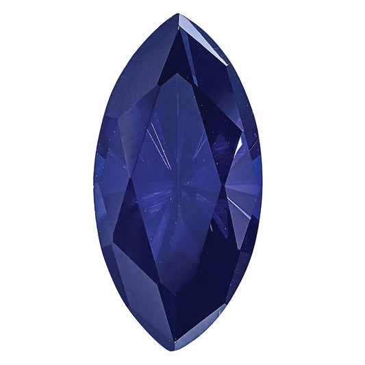 Gemstone Created Blue Sapphire 6X3mm Marquise