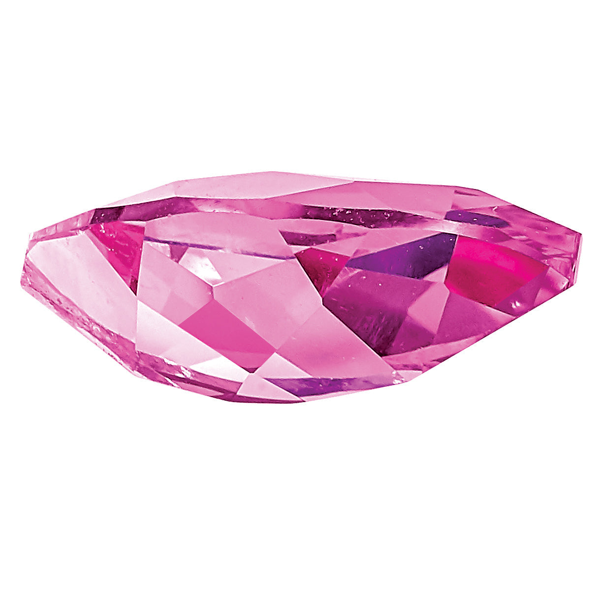 Gemstone Created Pink Sapphire 10X5mm Marquise