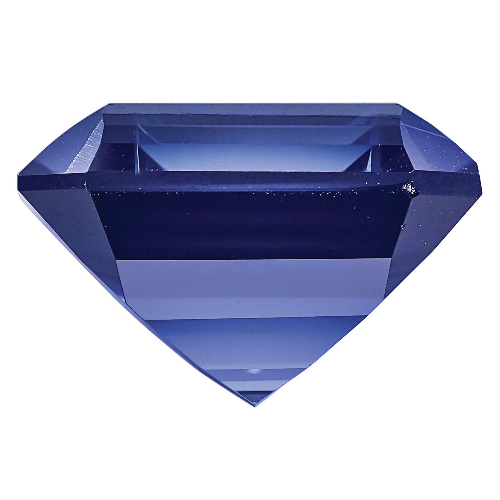 Gemstone Created Blue Sapphire 7X5mm Emerald Cut