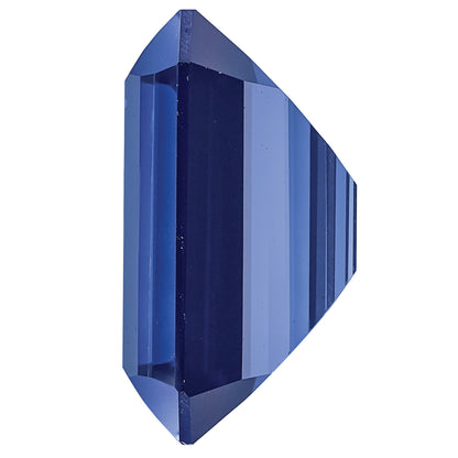 Gemstone Created Blue Sapphire 7X5mm Emerald Cut