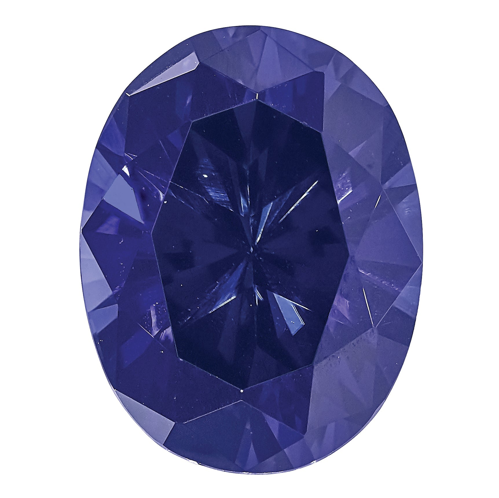 Gemstone Created Blue Sapphire 7X5mm Oval