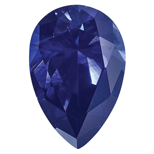 Gemstone Created Blue Sapphire 5X3mm Pear