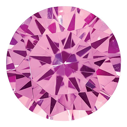 Gemstone Created Pink Sapphire 8mm Round