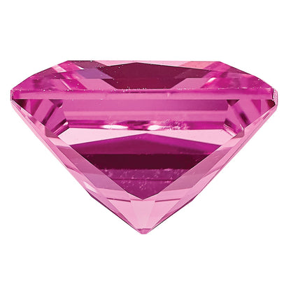 Gemstone Created Pink Sapphire 8mm Princess
