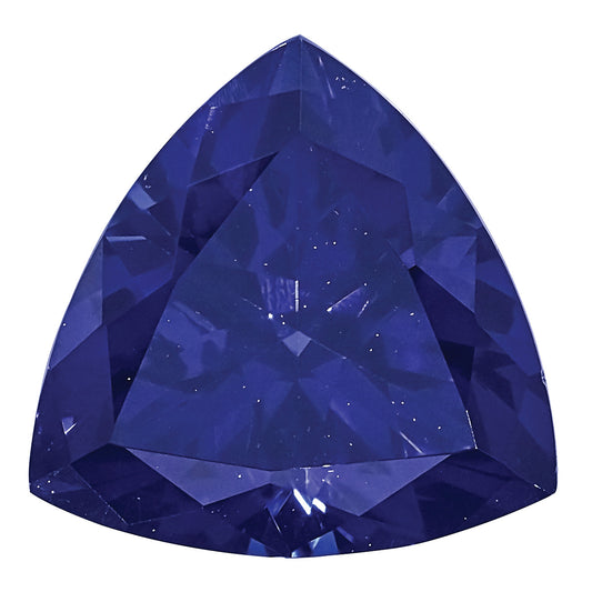 Gemstone Created Blue Sapphire 7mm Trillion