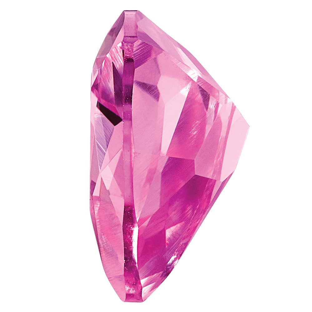 Gemstone Created Pink Sapphire 6mm Trillion