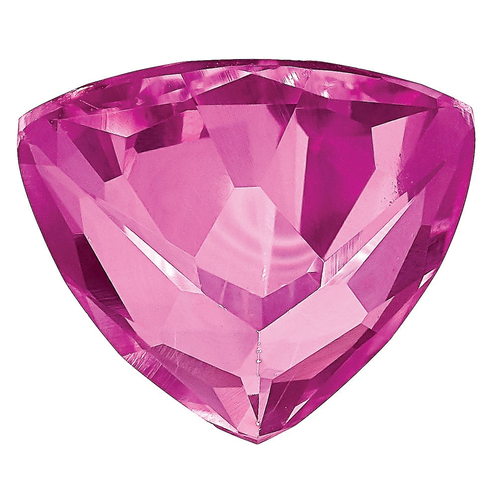 Gemstone Created Pink Sapphire 5mm Trillion