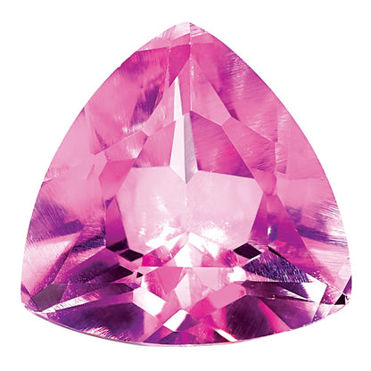Gemstone Created Pink Sapphire 6mm Trillion