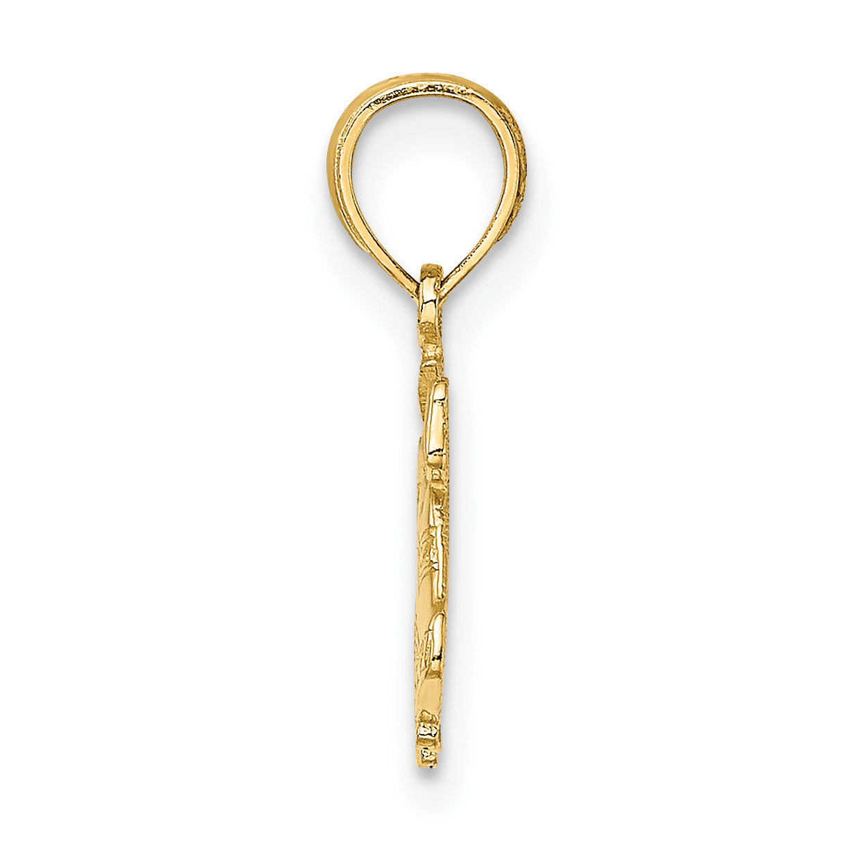 14K Yellow Gold Polished Christmas Bells Charm